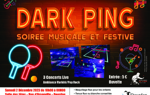 Appel à Bénévoles - soirée DARK PING - samedi 30 novembre 2024